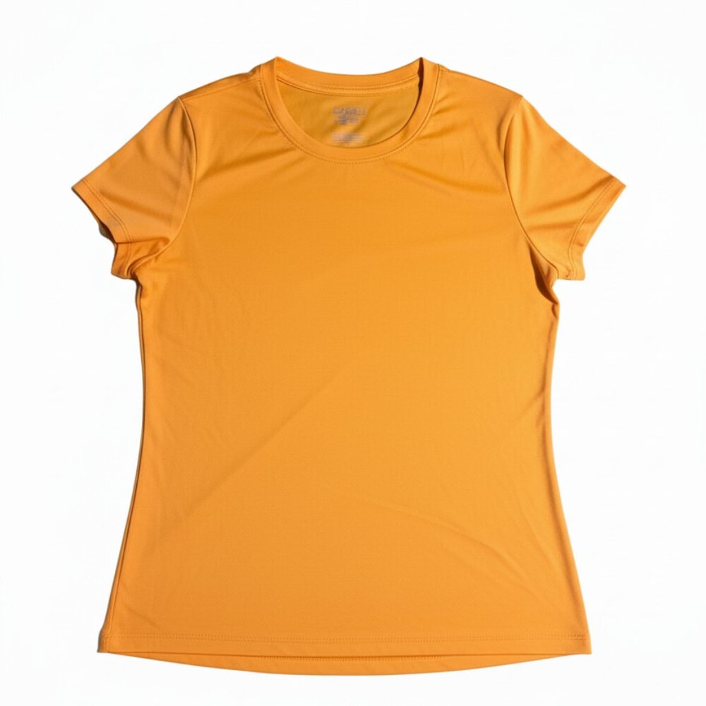 BCG Girls T-Shirt Performance Short Sleeve Crew Neck Gold XL 16 NEW